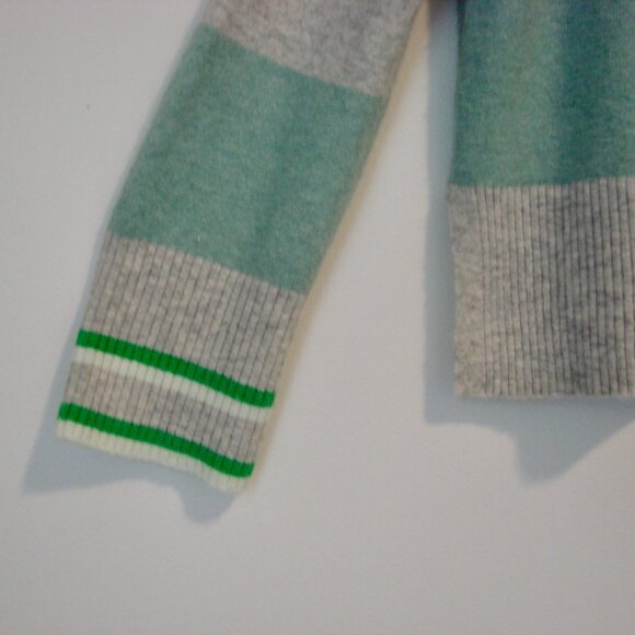 J. Crew Sweater Wool Alpaca Blend Turtleneck Sweater Gray Green Stripe Size XS - Picture 8 of 15